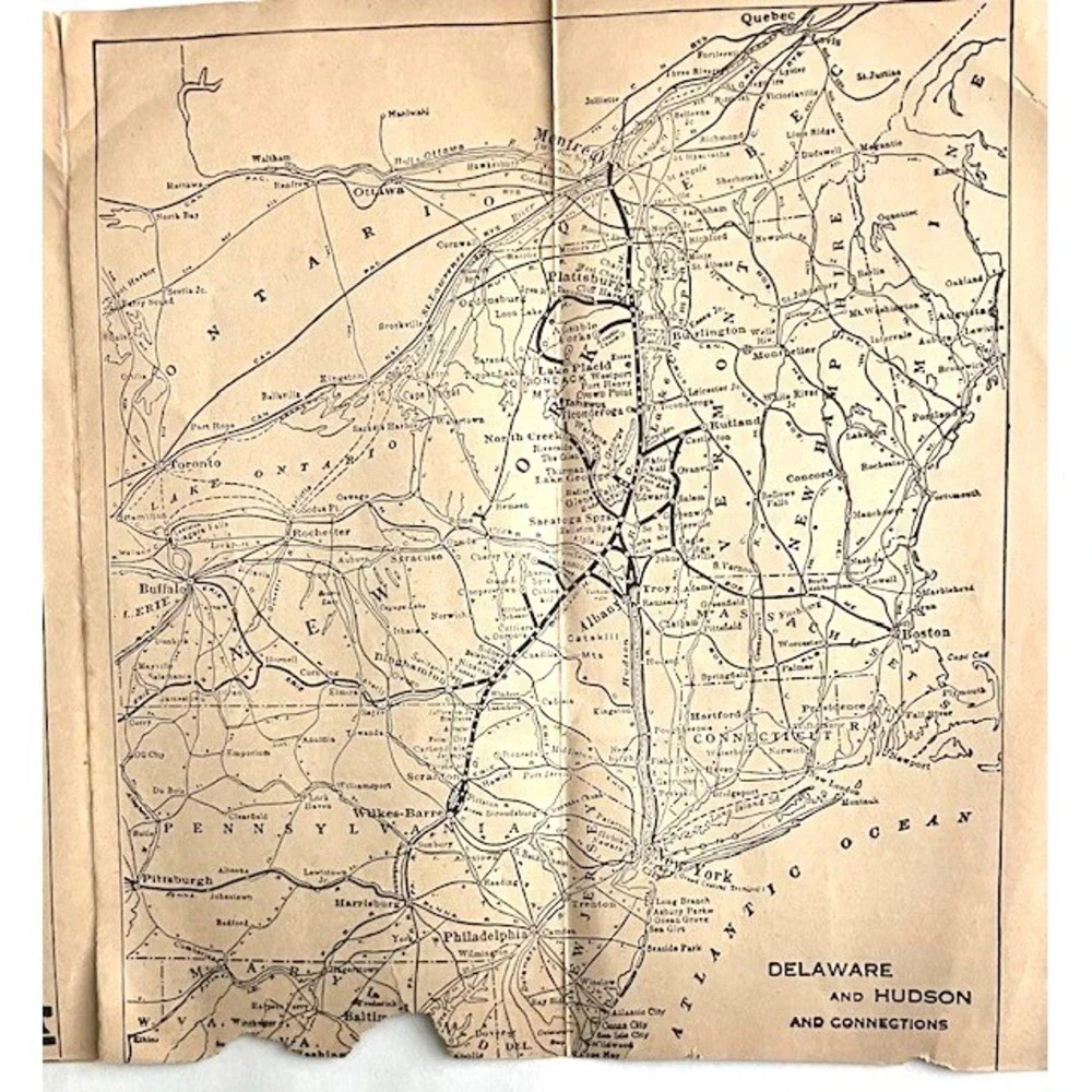 January 1946 Delaware & Hudson RR Railroad Timetable NY Saratoga Montreal